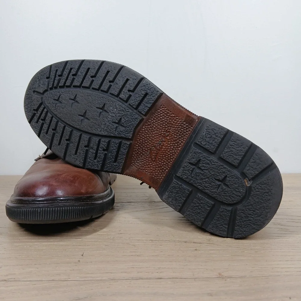 Clarks Derby Shoes Mens 10 Brown Leather Comfort Lug Sole Oxford Business
